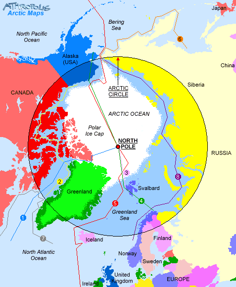 Map Of Routes Of Arctic Explorers